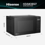 Hisense 37L 1000W Electronic Microwave Oven - Black - Image 3