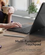 TUFF-LUV Pro-Elite Bluetooth Clam Shell keyboard Shell Case with Touchpad for Apple iPad Pro 12.9" 2018-2021 (Pen holder & Backlit Keyboard) - Black - Image 4