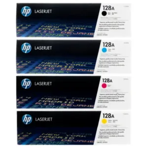 HP 128A Original Toner Cartridge Multipack (Black, Cyan, Magenta & Yellow) – Genuine HP