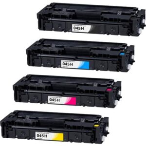 Compatible Canon 045H High Yield Toner Cartridge Multi-Pack – Black, Cyan, Magenta & Yellow