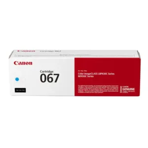 Canon 067 Cyan Original Toner Cartridge | Genuine Canon Cyan Toner for i-SENSYS LBP631Cw, LBP633Cdw & MF650 Series