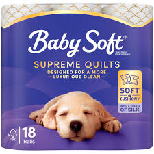 Baby Soft Supreme Quilts 2 Ply Toilet Paper - Pack of 18