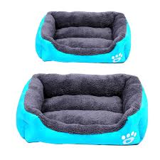 2 Piece Pet Plush Cushion Bed Set,Reversible Summer/Winter Cushion for Pet
