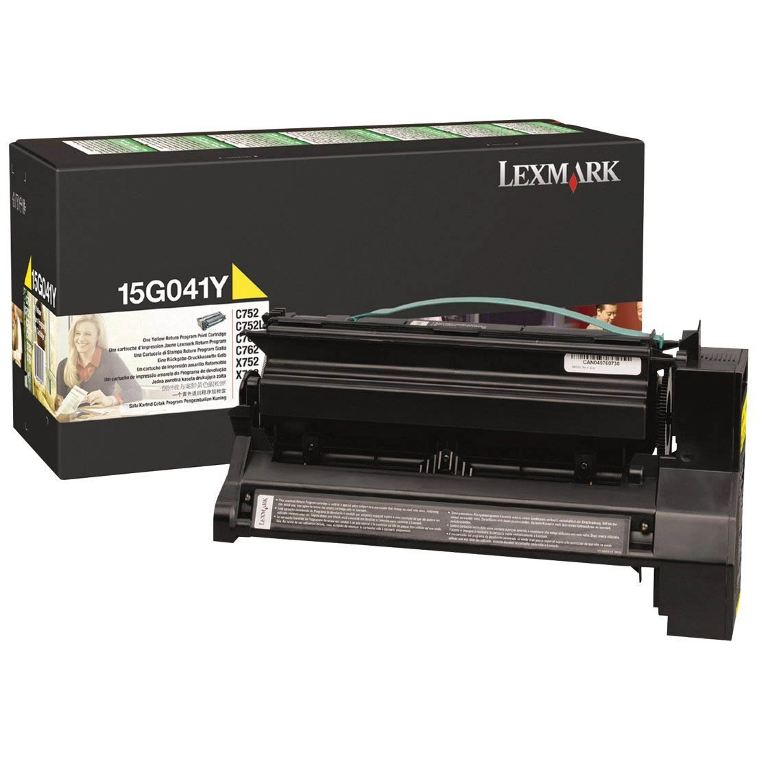 lexmark-return-program-yellow-print-cartridge-code-15g041y (1) Lexmark 15G041Y Yellow Original Toner Cartridge | Genuine Lexmark Toner for C752, C762, X752e & X762e - Image 1