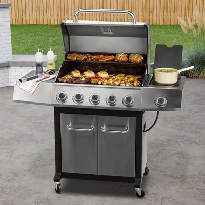 Expert Grill 5 Burner Gas Braai Black and Silver