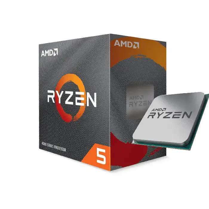 100-100000644BOX.webp AMD Ryzen 5 4500 6-Core 3.6GHz (4.1GHz Max Boost) Socket AM4 65W Desktop Processor (CPU) - Cooler Included, Requires GPU - Image 1