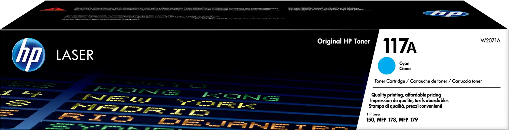 2245762.webp Original HP 117A Cyan Laser Toner Cartridge (W2071A) for HP Color Laser 150a, 150nw, MFP 178nw & 179fnw Printers - Image 1