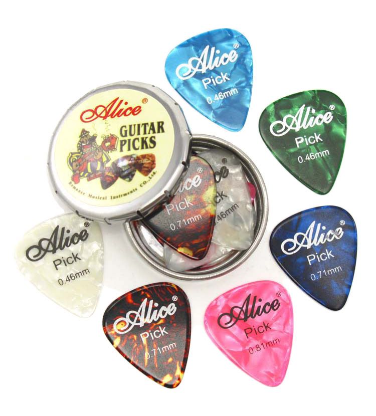 Alice 20pc Big Round Metal Pick Box Alice 20pc Big Round Metal Pick Box