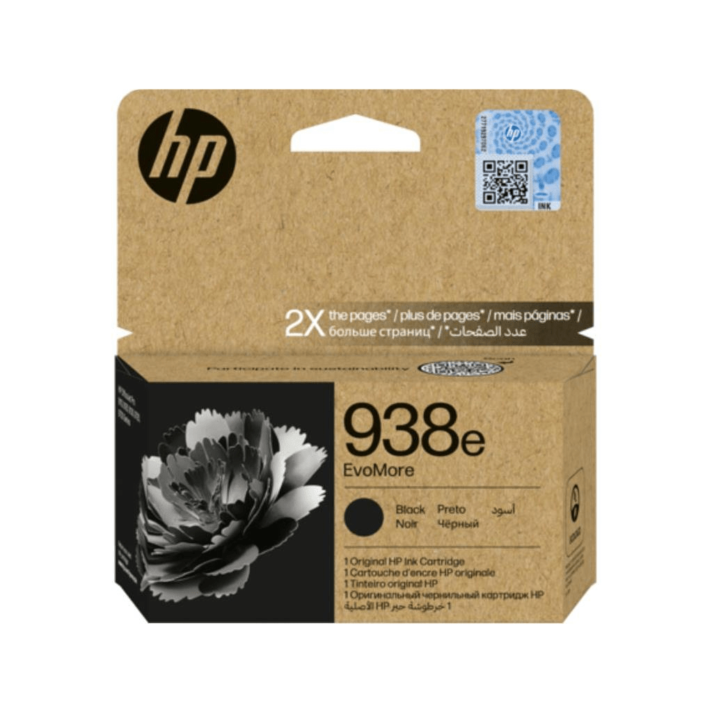 4s6y2pe-ink-44748644581540.png HP 938e Evomore Original Black Ink Cartridge For HP Officejet Pro 9110b: 9120 All:in:one: 9120b All:in:one: 9130 All:in:one: 9130b All:in:one: 9110b: 9700: 9700e Printer Series - Image 1