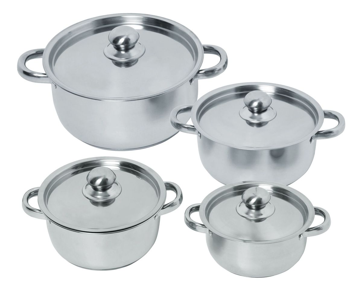 57505336-1A-zoom.jpgtakealot-92858253-1.jpg 8 Piece Stainless Steel Cookware Pot Set - Image 1