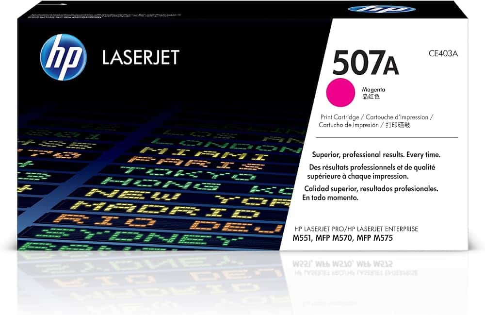 71JyV9KjGiL._AC_UF10001000_QL80_.jpg HP 507A Original Magenta Toner Cartridge CE403A – 6,000 Page Yield for HP Color LaserJet Pro M551 Series - Image 1