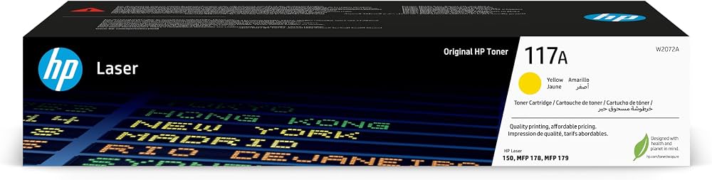 71nymmJTqeL._AC_UF10001000_QL80_.jpg Original HP 117A Yellow Laser Toner Cartridge (W2072A) for HP Color Laser 150a, 150nw, MFP 178nw & 179fnw Printers - Image 1