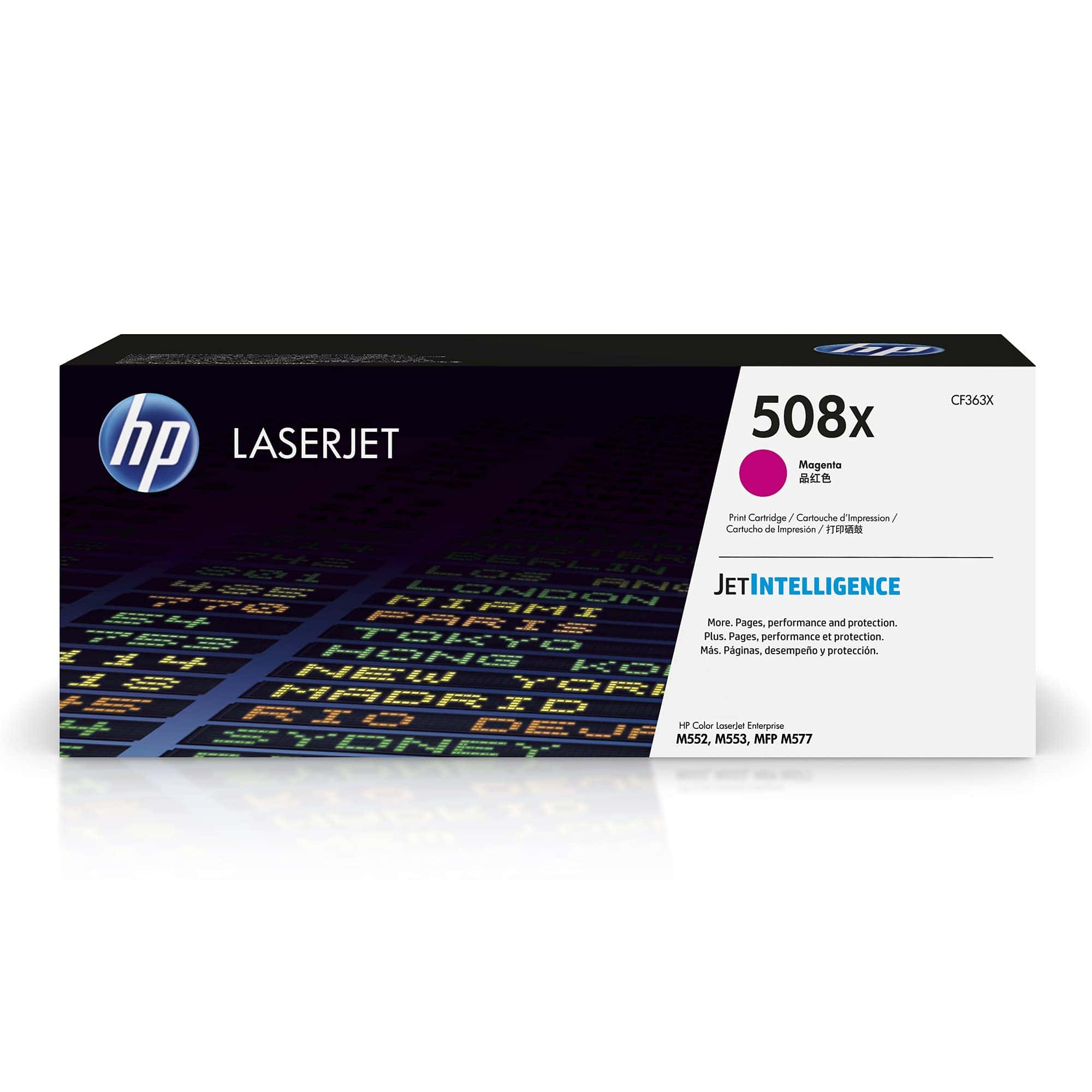 71rchTqjSmL.jpg Original HP 508X Magenta High Yield LaserJet Toner Cartridge (CF363X) for HP Color LaserJet Enterprise M552, M553 & M577 Series Printers - Image 1