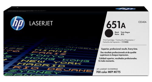 CE340A_default.jpg HP 651A LaseJet Black Print Toner Cartridge - Image 1