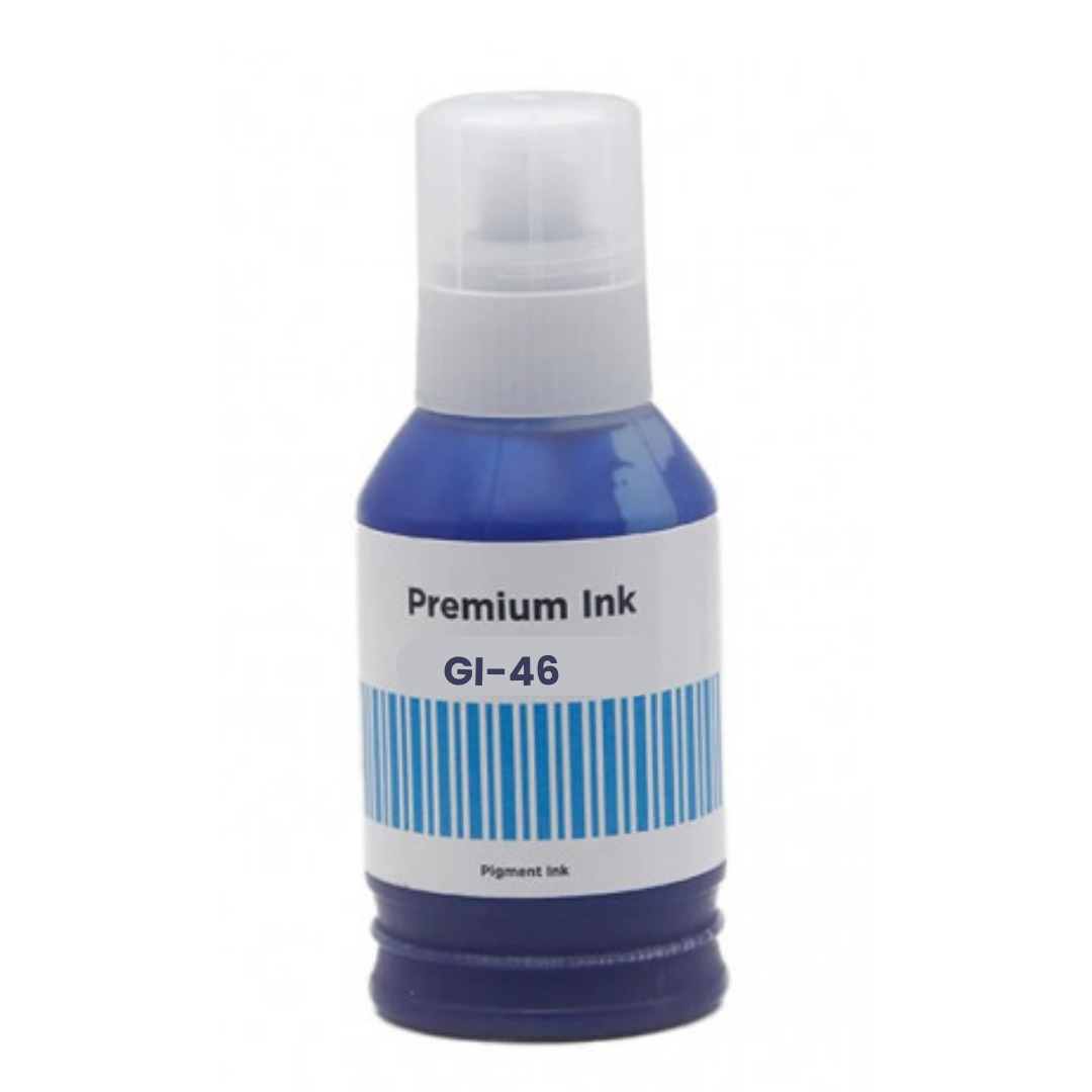 Canon-Cyan-GI-46.jpg Canon GI-46 Cyan Generic Ink Bottle - Image 1