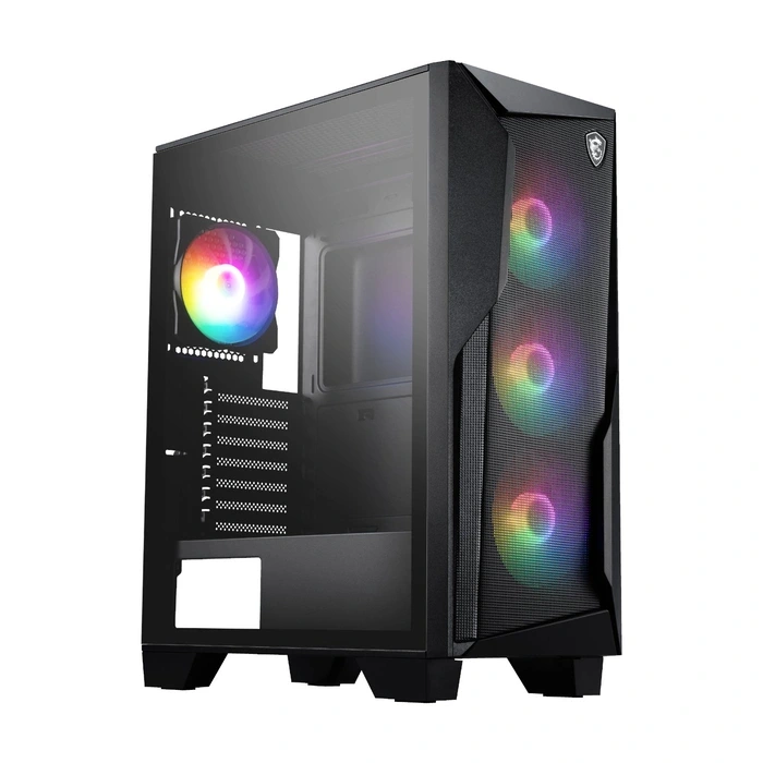 FORGE-130A-AIRFLOW.webp MSI MAG FORGE 130A Airflow ATX Gaming Case - Black - Image 1