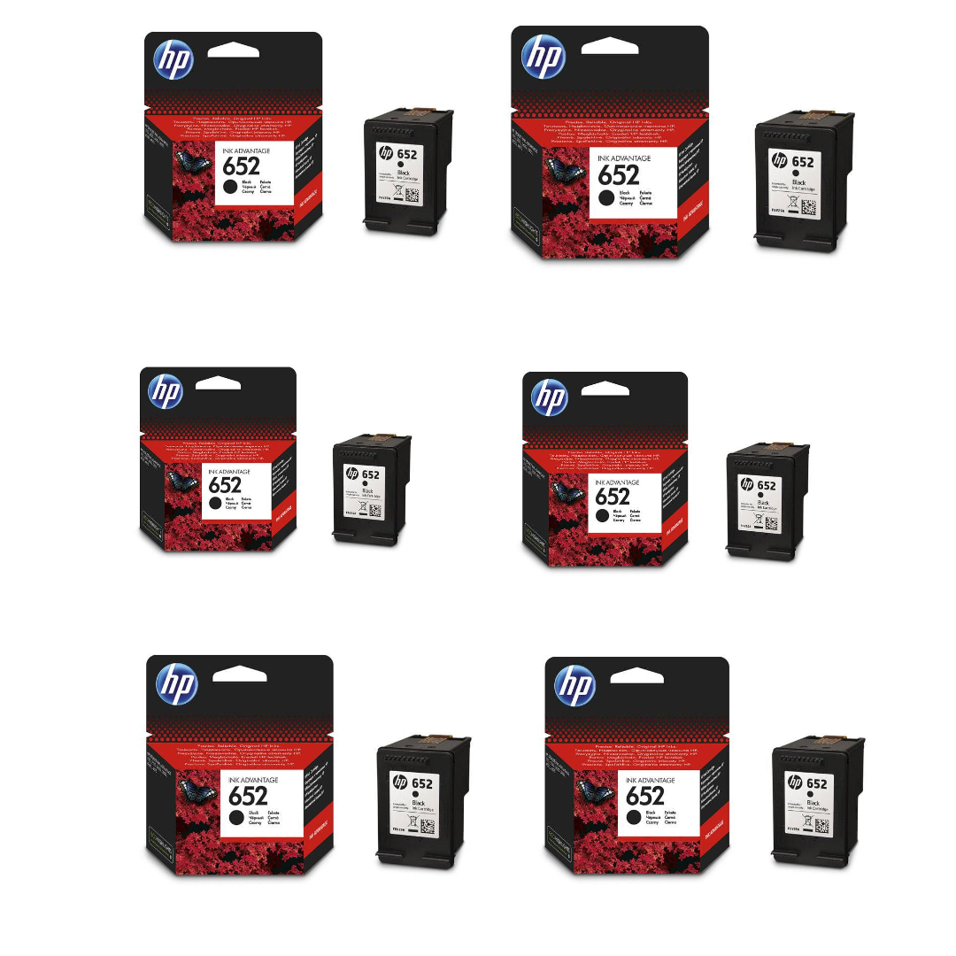 HP-652-Black-Value-Pack-6-Pack.jpg HP 652 Black Ink Value Plack - Image 1