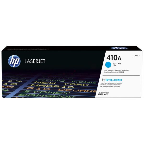 HPCF411A_0.jpg HP 410A Cyan Original LaserJet Toner Cartridge,2,300 pages - Image 1