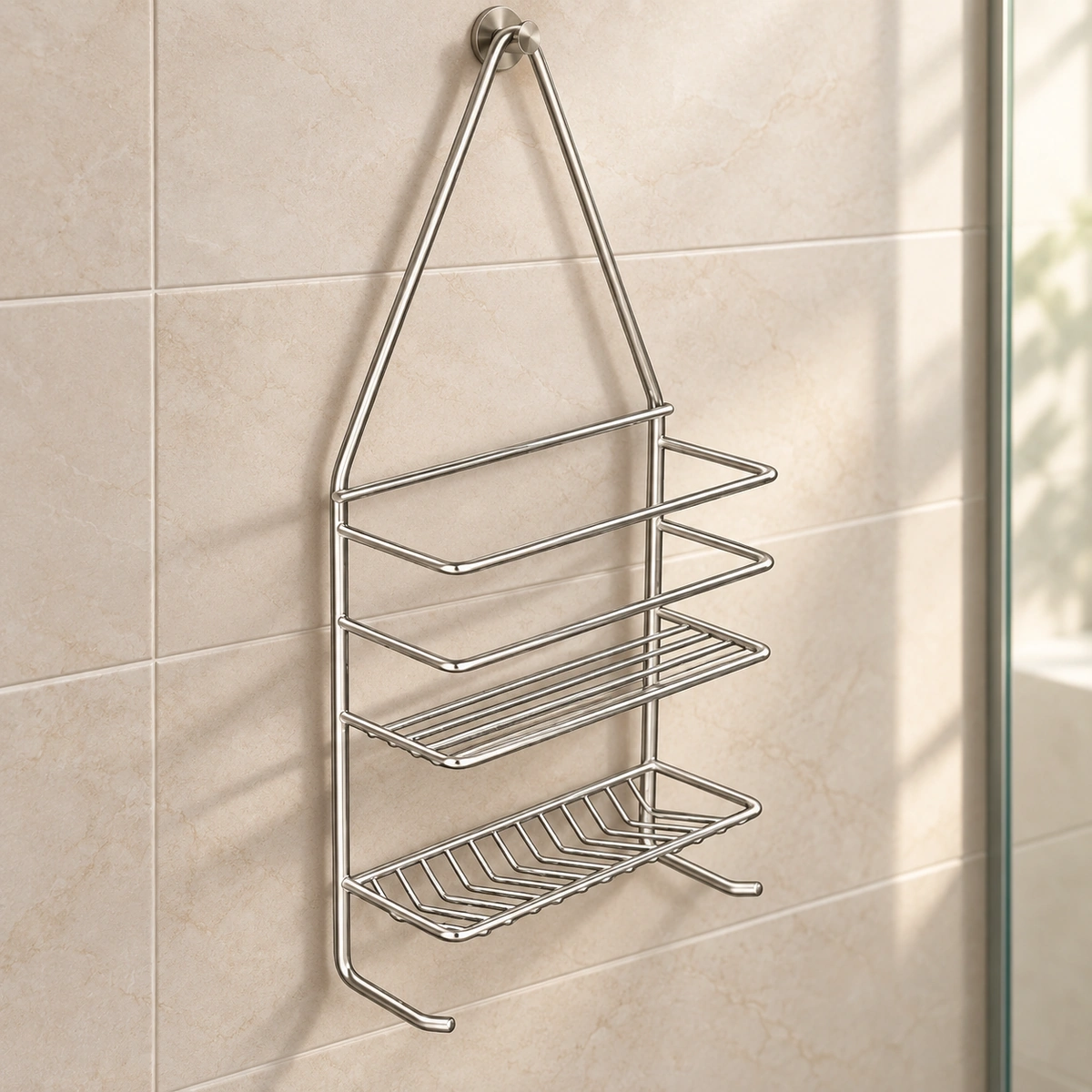 Hanging-Shower-Organiser-1200 Steelcraft Stainless Steel Small Shower Caddy 165 x 85 x 470 mm - Image 1