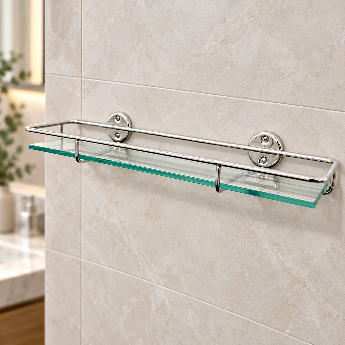 Steelcraft-Classic-Glass-Shelf-1200 Steelcraft Classic Glass Shelf Stainless Steel - Image 1