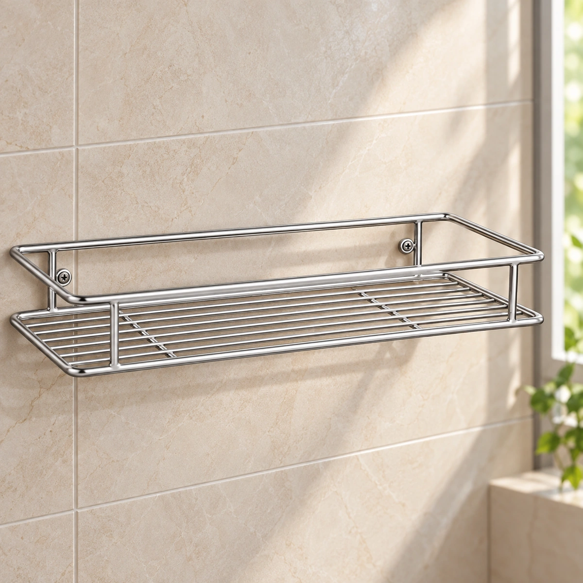 Steelcraft-Universal-Bathroom-Shelf-1200 Universal Bathroom Shelf – Stainless Steel, 320 × 120 × 50 mm - Image 1