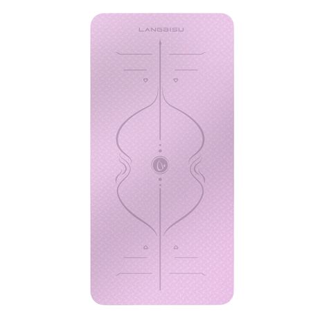 TA-PLID102371359.jpg Yoga Mat with Strap & Alignment Lines Thick Non Slip Fitness Exercise Mat - Image 1