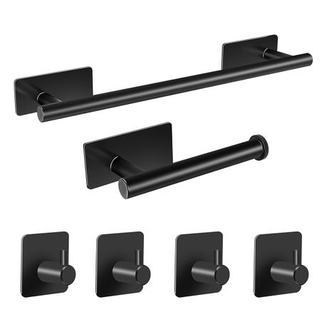 TA-PLID102402057.jpg Black Stainless steel 6 Piece Bathroom Accessory Set - Image 1