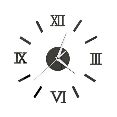 TA-PLID102481997.jpg Roman Numeral DIY Wall Clock Modern Large 3D Wall Clock Stickers Frameless - Image 1