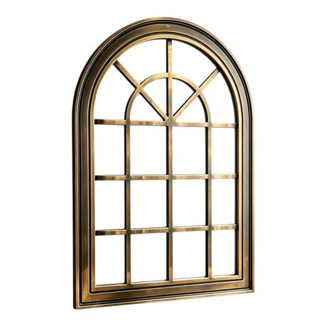 TA-PLID102963424.jpg Vintage Arched Window-Frame Wall Mirror - 70x50x2.5cm - Image 1