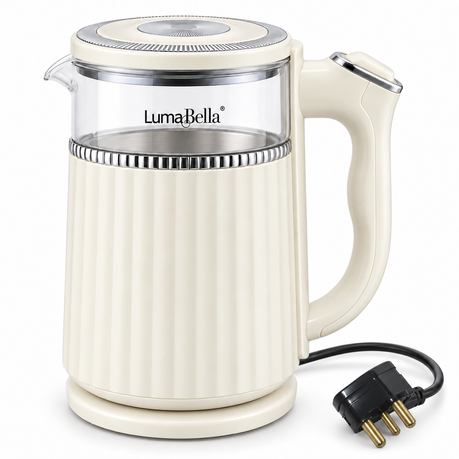 TA-PLID103608905.png LumaBella 1.7L Electric Kettle 1500W 360 Swivel Base - Ivory White - Image 1