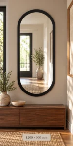 Design House Alhamba Mirror Black 1200 x 600 mm - Image 3