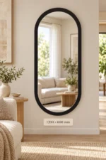 Design House Alhamba Mirror Black 1200 x 600 mm - Image 2