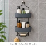 Bathroom Basics 3-Tier Shower Caddy Grey - Image 4
