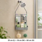Bathroom Basics Large Shower Caddy Grey - Image 3