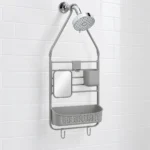 Bathroom Basics Large Shower Caddy Grey