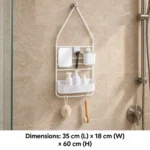 Bathroom Basics Large Shower Caddy White - Image 3