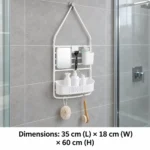 Bathroom Basics Large Shower Caddy White - Image 4