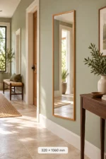 Design House Dress Framed Mirror Beech 320 x 1060 mm - Image 4