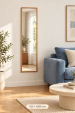 Design House Dress Framed Mirror Beech 320 x 1060 mm - Image 3