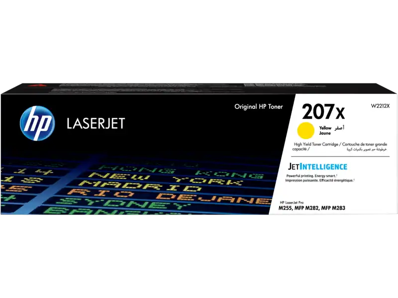 c06663758.webp Original HP 207X Yellow High Yield LaserJet Toner Cartridge (W2212X) for HP Color LaserJet Pro M255, M282 & M283 Series - Image 1