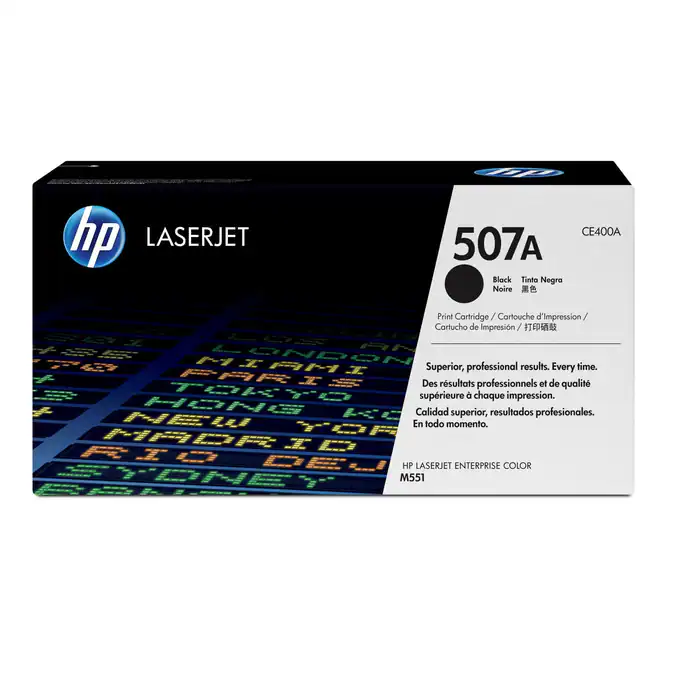ce400a-toner-20642563424420.webp HP 507A Original Black Toner Cartridge CE400A – 5,500 Page Yield for HP Color LaserJet Pro M551 Series - Image 1