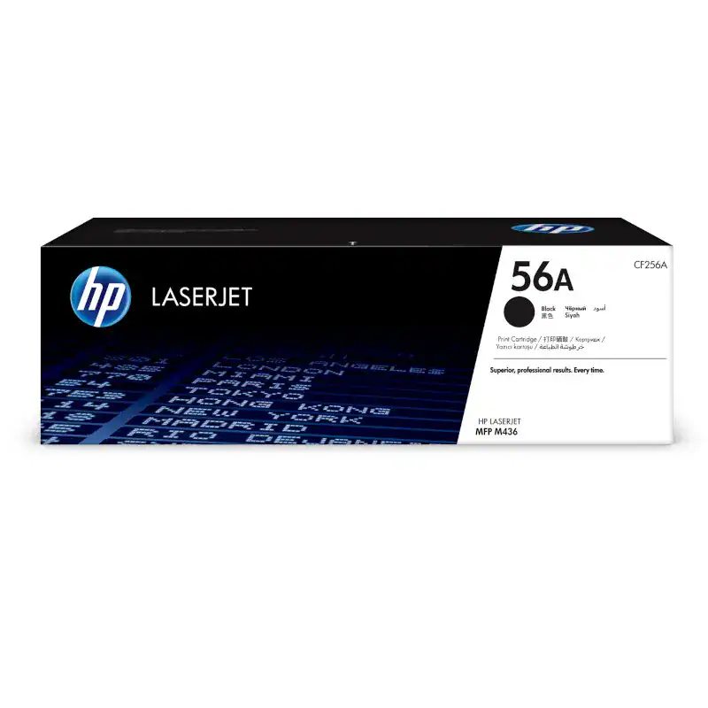 cf256a-.webp HP 56A Black Original LaserJet Toner Cartridge (CF256A) – Standard Yield, Up to 7,400 Pages - Image 1