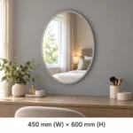 Design House Oval Mirror (450 x 600mm) - Image 4