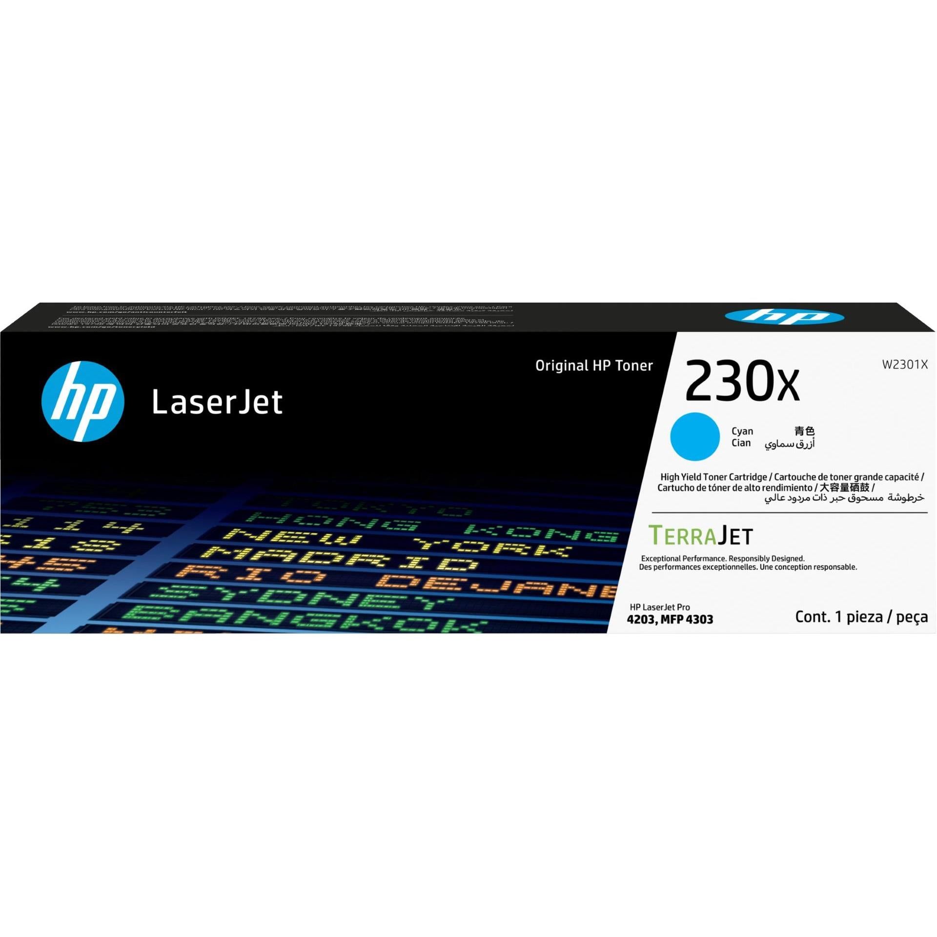 f08311f8-1eec-4d9c-b6ad-97b54a2ee54f-0.jpg HP 230x High Yield Original Cyan Laserjet Toner Cartridge For HP Color Laserjet Pro 4203 - Image 1