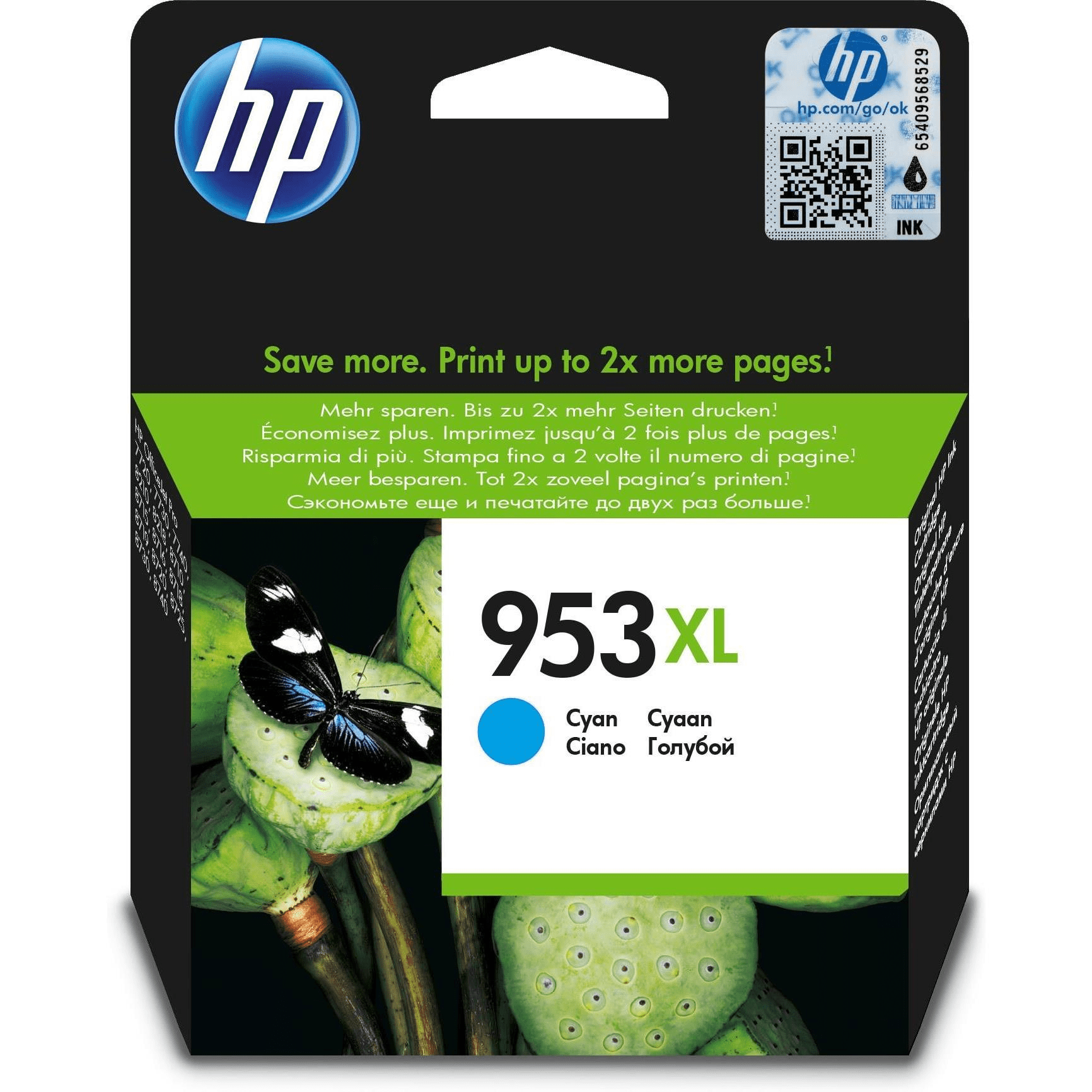f6u16ae-ink-20693270724772.png HP 953 High Yield Original Cyan Ink For HP Officejet Pro 7700: 8200: 8700 series - Image 1