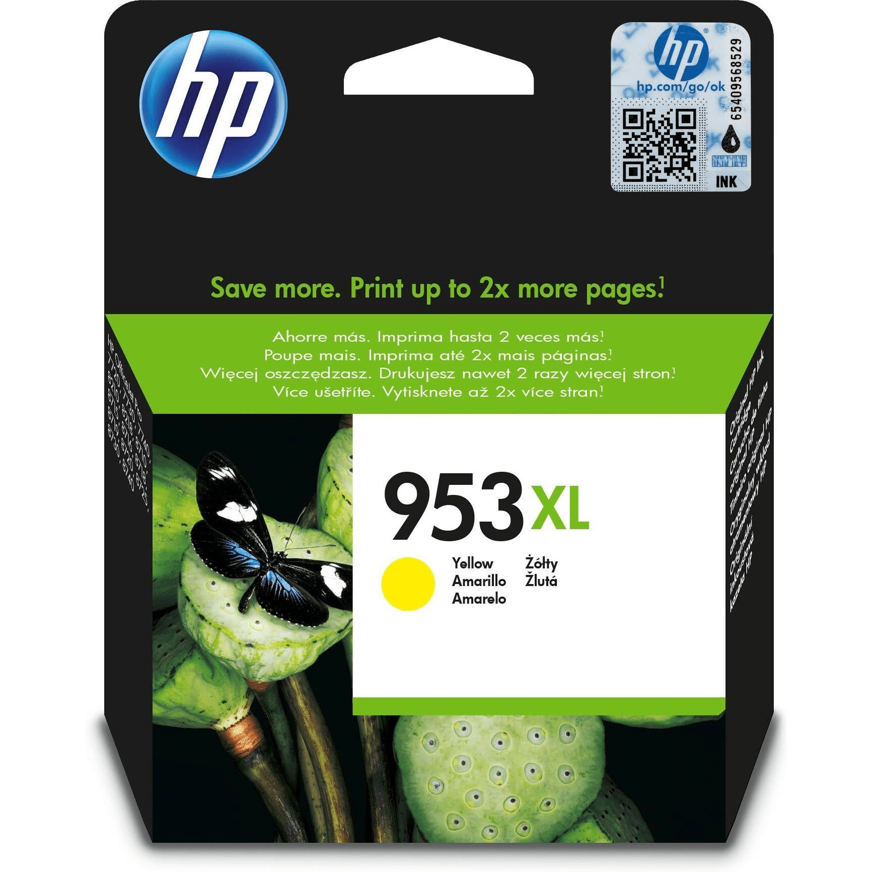 f6u18ae-ink-20693274493092.png HP 953 High Yield Original Yellow Ink Cartridge For HP Officejet Pro 7700: 8200: 8700 series - Image 1