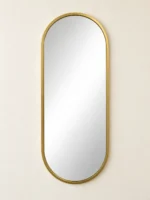 Design House Oval Pill Framed Mirror 900 x 400 mm Gold Finish