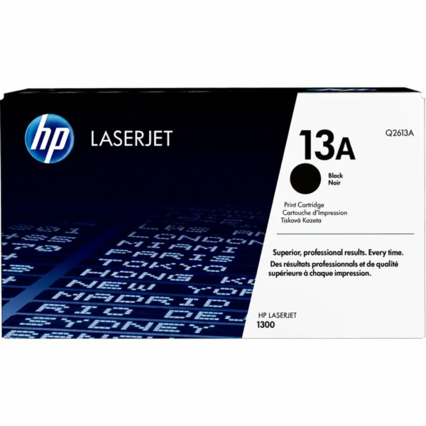 HP 13A Q2613A original black LaserJet toner cartridge packaging