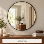 Mainstays Aluminium Round Mirror Black 711 mm - Image 4