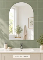 Pennyware Polished Dome Bathroom Mirror (700 × 500 × 3 mm) - Image 3